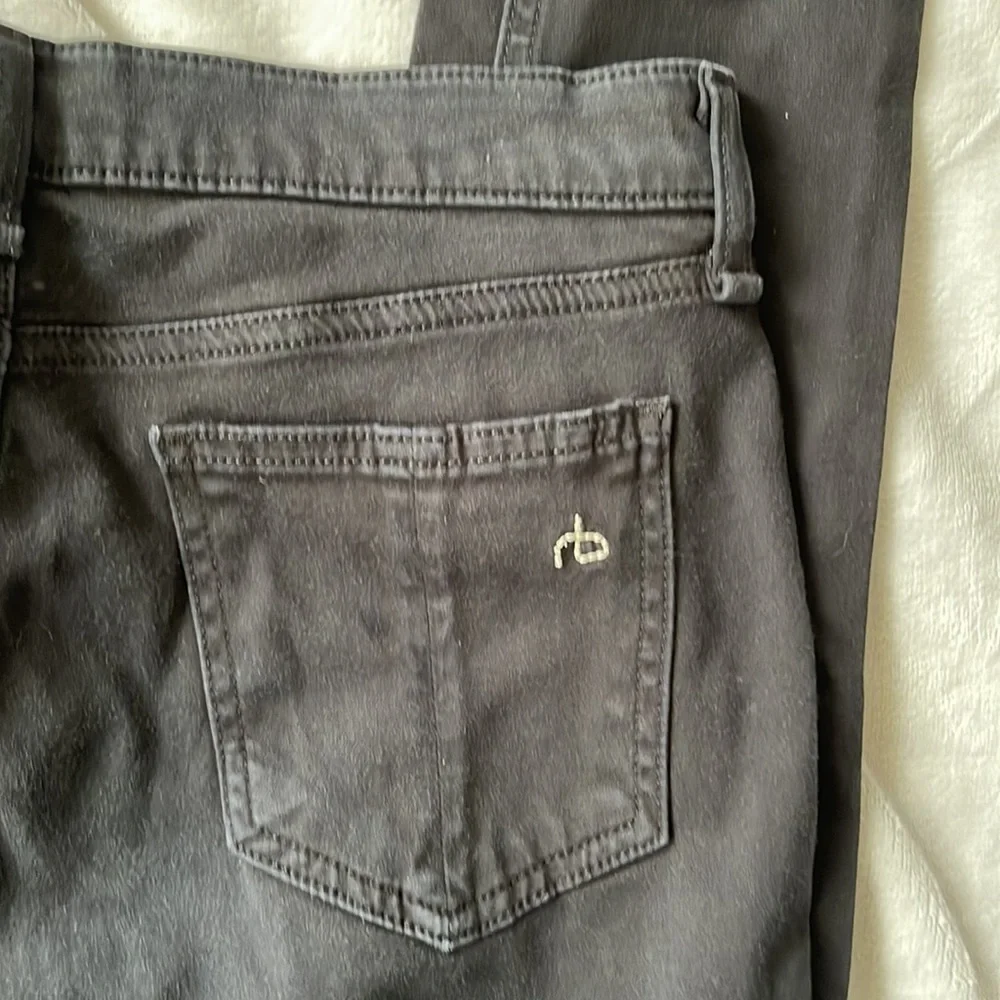 Rag & Bone Plush Black Skinny Legging midrise jean Sz 27